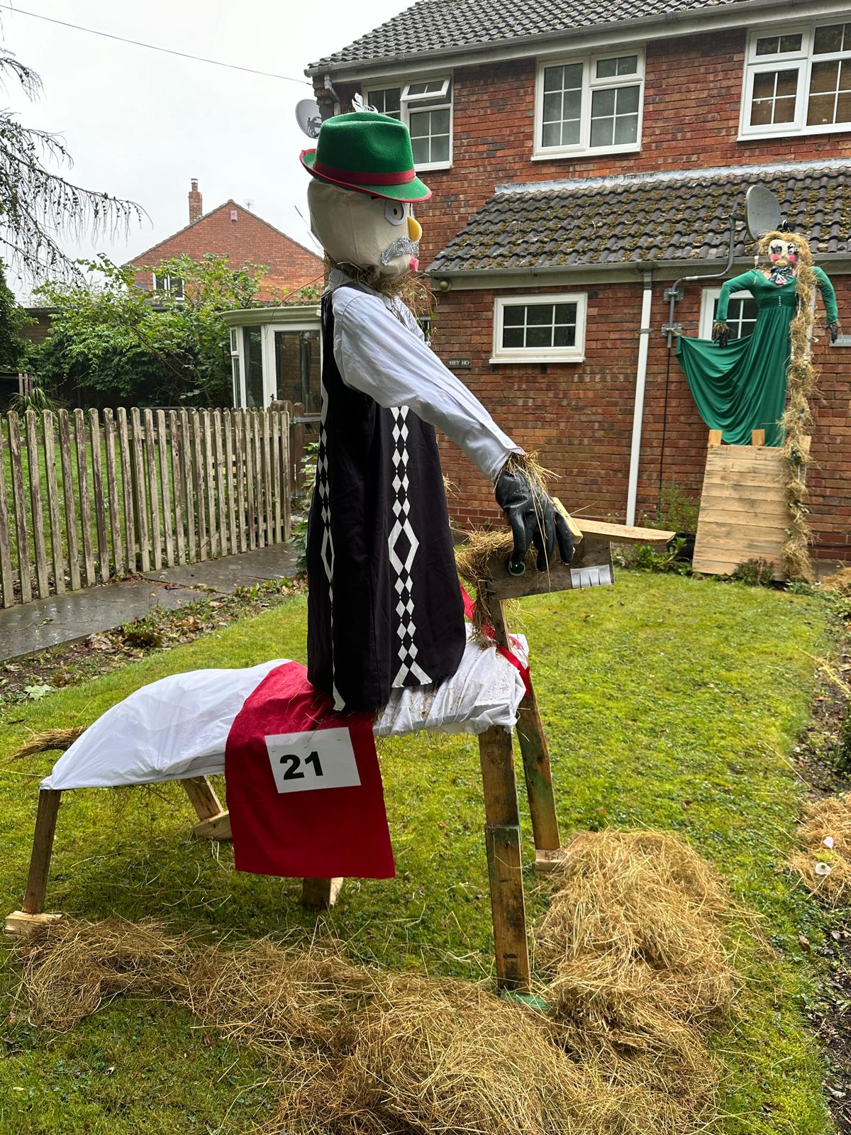 Scarecrow on horseback